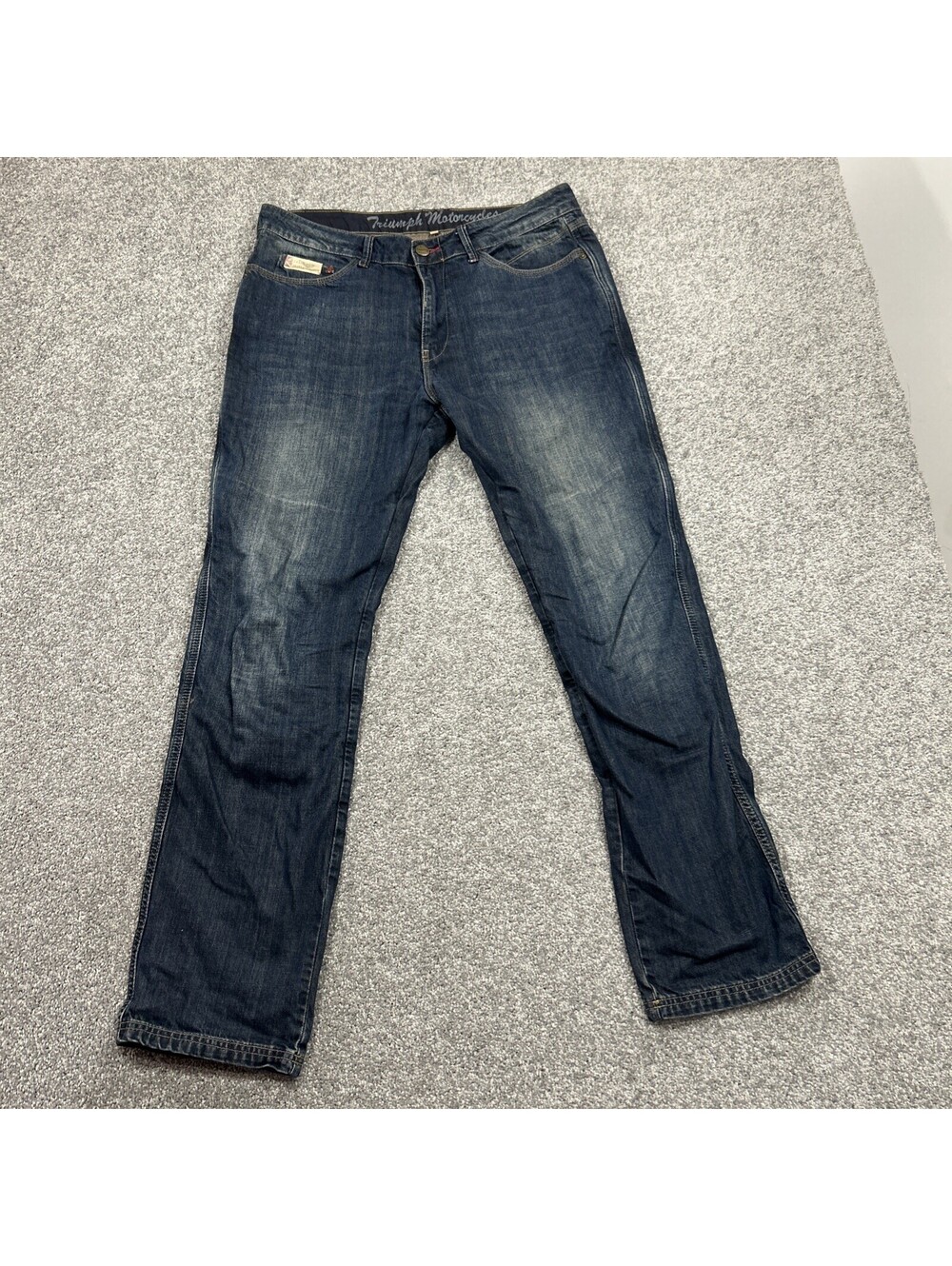 Triumph Motorcycles Riding Jeans Medium-Dark Indigo Blue 34x32